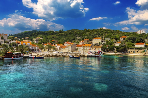 Kroatia. Sør-Dalmatia - Elaphiti Island. Øya Sipan (også Sipano, Giuppana) som ligger i nærheten av Dubrovnik. Sudurad (San Giorgio) bosetting