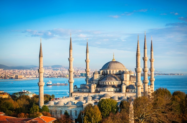 Den blå moskeen i Istanbul, Tyrkia
