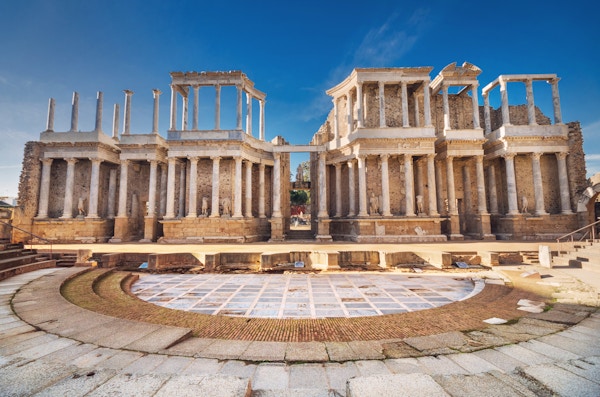 Merida Roman Theatre, Merida, Extremadura, Spania.