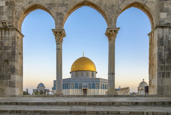 Klippekuppelen (Qubbet el-Sakhra) er en av de største islamske monumentene, den ble bygget av Abd el-Malik, Jerusalem, Israel