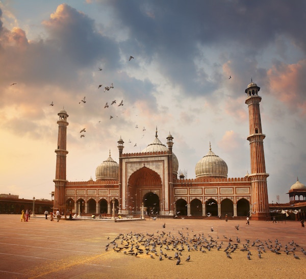 Jama Masjid-moskeen i Delhi, India