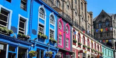 Nydelig bilde om Victoria st i Edinburgh. Skottland.