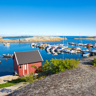 Marina og skur på Verdens Ende, Tjome Vestfold Norge