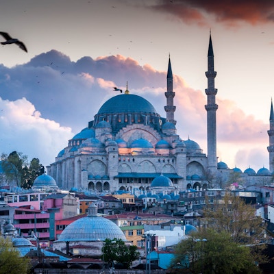 Den blå moské i Istanbul, Tyrkia,
