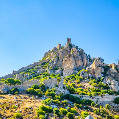 Ruinene av St. Hilarion-slottet i det nordlige Kypros