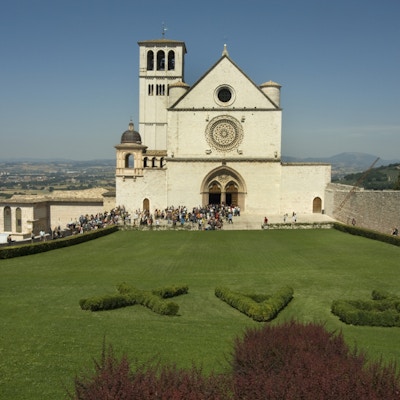 Basilikaen til St. Francis i Assisi Umbria Italia