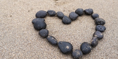Kapp verde strand steiner hjerte