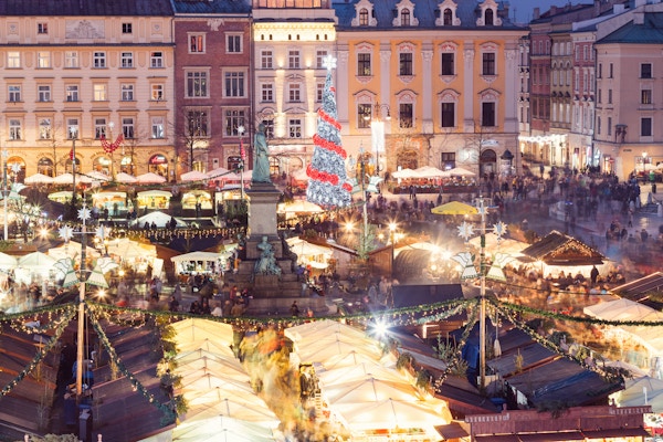 Julemarked på stormarkedet i Krakow